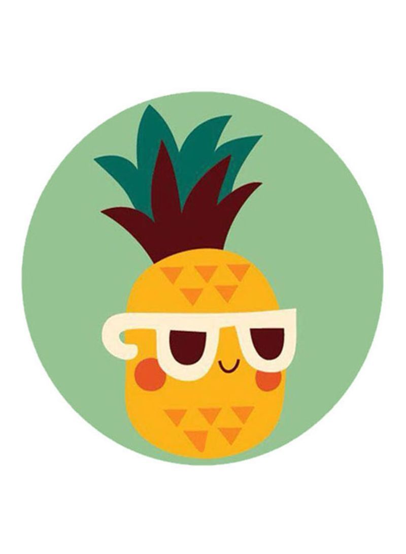 RKN A Pineapple Themed Pin Green/Yellow/White - Image 1