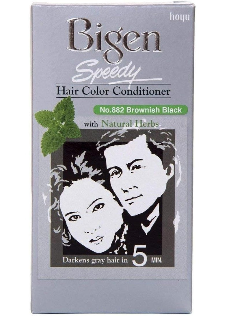 Bigen Speedy Hair Color Conditioner No.882 Brownish Black - Image 1