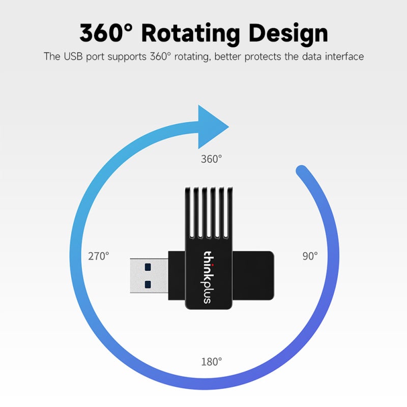 USB Flash Drive 128GB High-Speed Transfer Rotating USB - Shockproof Zinc Alloy Portable Storage for Device Compatibility - Image 3