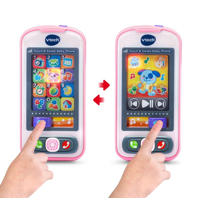 vtech هاتف الأطفال من VTech باللمس والسحب، وردي - Image 3
