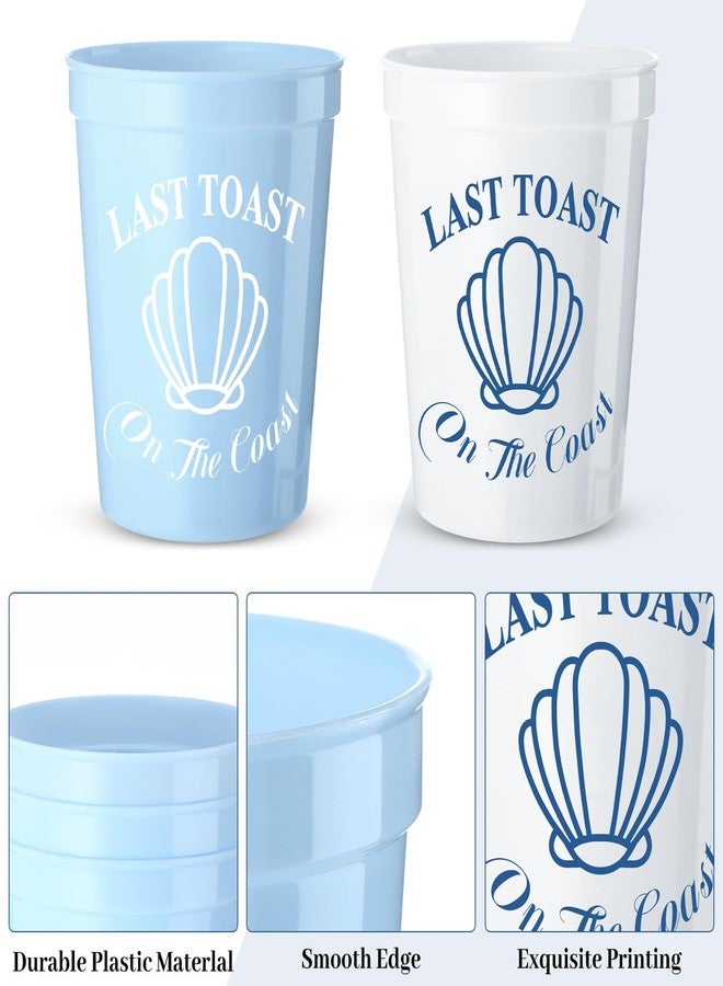 Ninehaoou 15 Pcs Last Toast on the Coast Bachelorette Party Plastic Cups 16 oz Coastal Stadium Cups Reusable Beach Bachelorette Weekend Bridal Party Favors Decorations for Bachelorette Party - Image 5