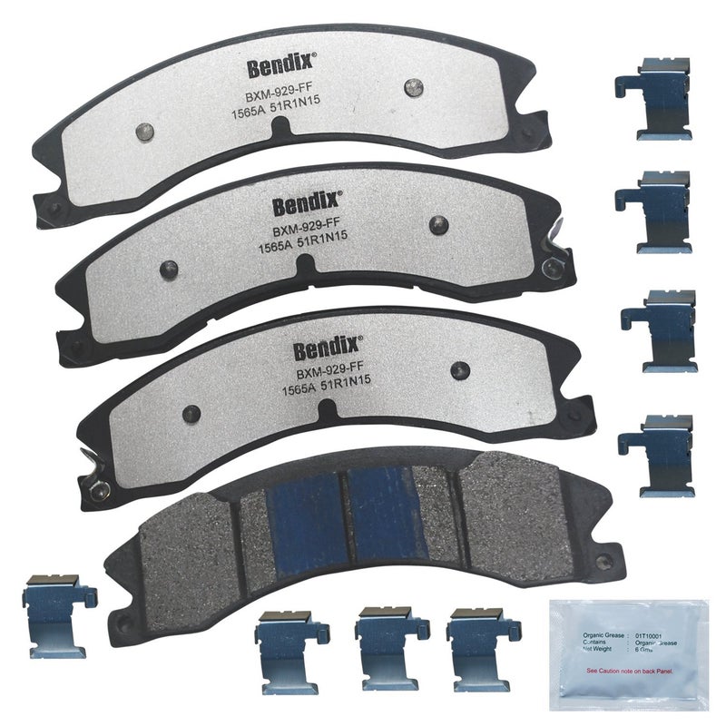 Bendix Fleet Metlok MKD1565AFM Semi-Metallic Front Brake Pads for Nissan NV1500 2021-2012, NV2500 2021-2012, NV3500 2021-2012, TITAN XD 2019-2016, TITAN XD 2024 - Image 5