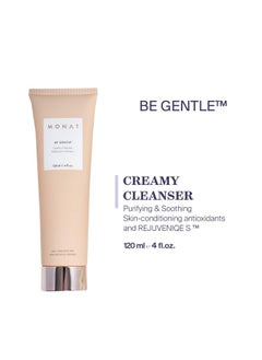 monat MONAT Be Gentle Creamy Cleanser -Gentle Facial Cleanser Cleanses Impurities w/out Stripping the Skin. Creamy Face Wash Gentle Cleanser. Face Moisturizer Hydrating Cleanser -Net Wt. 120 ml / 4.0 fl. oz  - Image 2