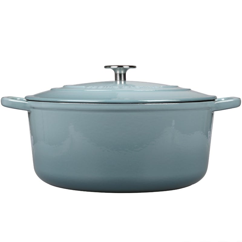 EDGING CASTING Enameled Dutch Ovens Cast Iron Dutch Oven Pot with Lid for Bread Baking, Cook, Dual Handle, 7 Quart, Seasalt - Image 5