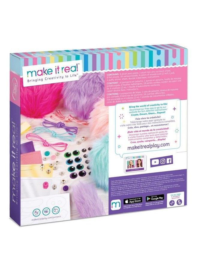 Make It Real - : Diy Cuddle Mob Create 4 Pom Pom Characters 36 Pieces Make Plush Furry Companions Allinone Diy Arts & Craft Kit Tweens & Girls Kids Ages 8+ - Image 1