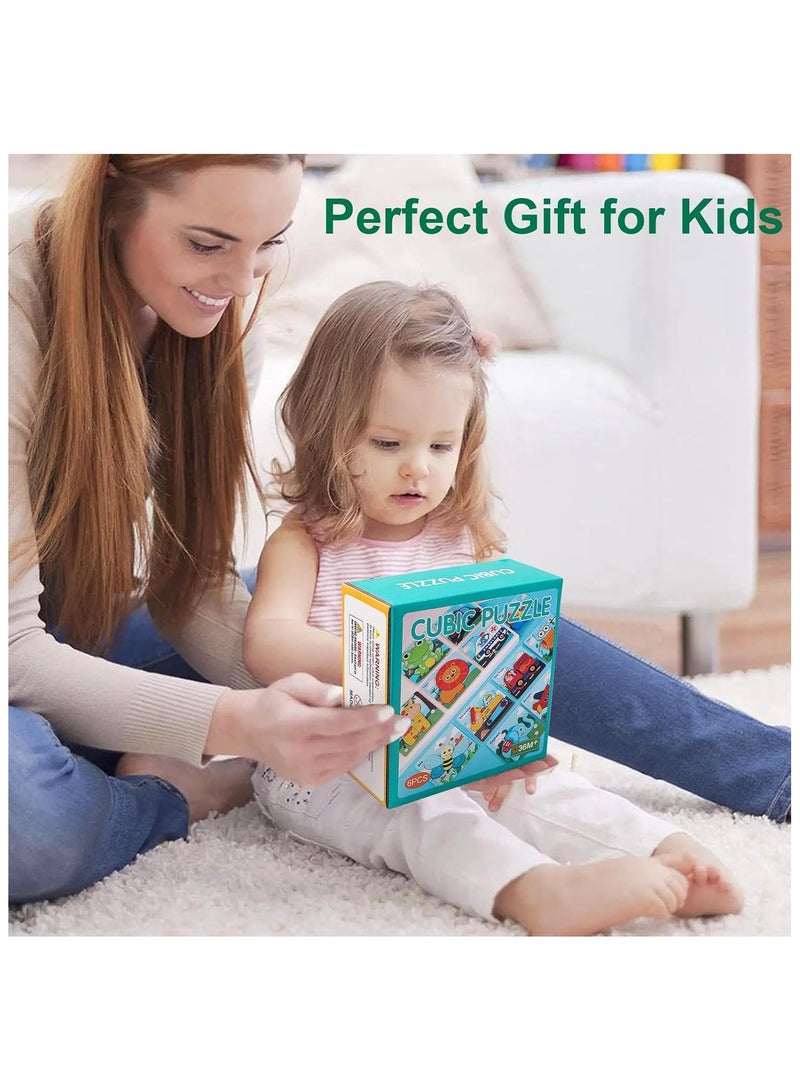 6 Pack Wooden Puzzles Toys Montessori Toys Set Cute Animal Jigsaw Puzzles Gift Toys Set for Toddlers Kids - Image 5