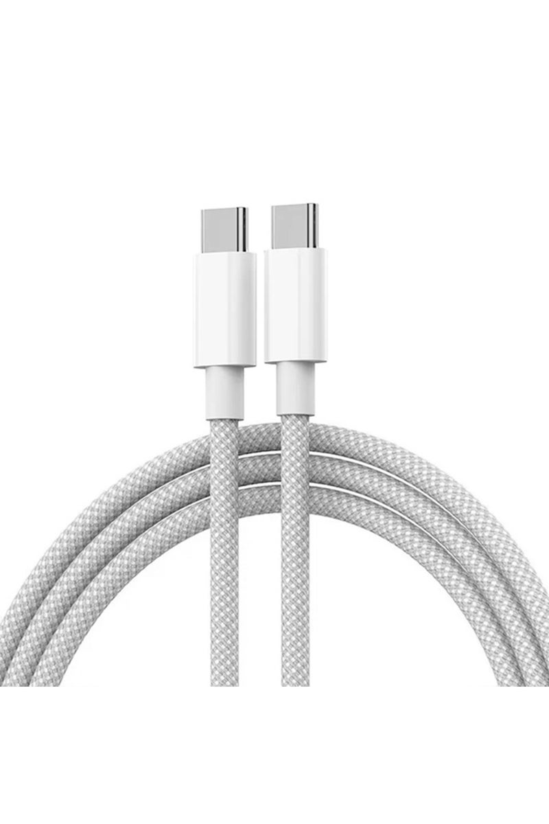 1m White Original Type C to Type C Cable For iPhone 16 15 Pro PD 60W Fast Charging For Xiaom...