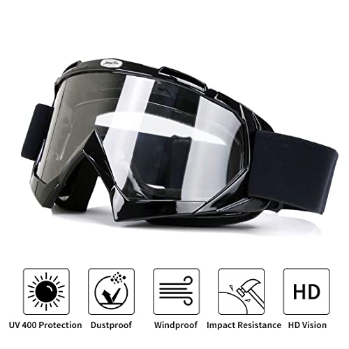 JAMIEWIN ATV Dirt Bike Motorcycle UTV MX OTG Offroad Goggles Clear Lens Anti UV Dustproof Anti Fog Racing Skiing Goggles for Men, Women, Youth and Kids - Image 3
