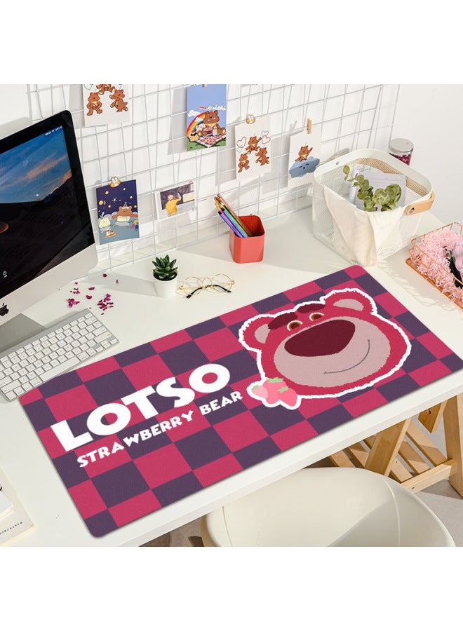 Strawberry Bear Wrist Mouse Pad Cute Cartoon Non-slip Girl Mouse Pad Computer Laptop Non-slip Table Mat-Color:500*1000*4mm-Pattern:G-2556