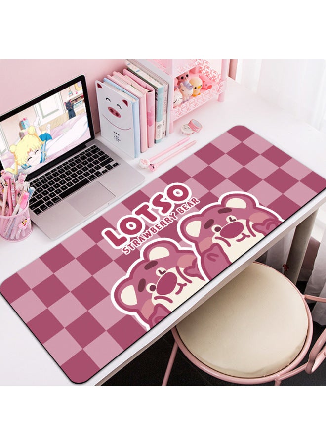 Strawberry Bear Wrist Mouse Pad Cute Cartoon Non-slip Girl Mouse Pad Computer Laptop Non-slip Table Mat-Color:500*1000*4mm-Pattern:G-2556