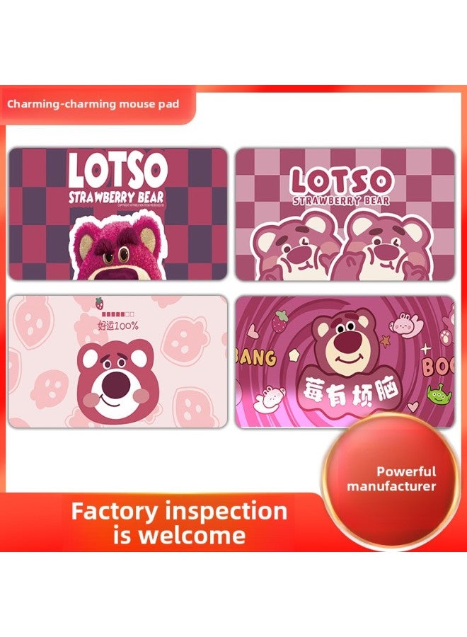 Strawberry Bear Wrist Mouse Pad Cute Cartoon Non-slip Girl Mouse Pad Computer Laptop Non-slip Table Mat-Color:500*1000*4mm-Pattern:G-2556