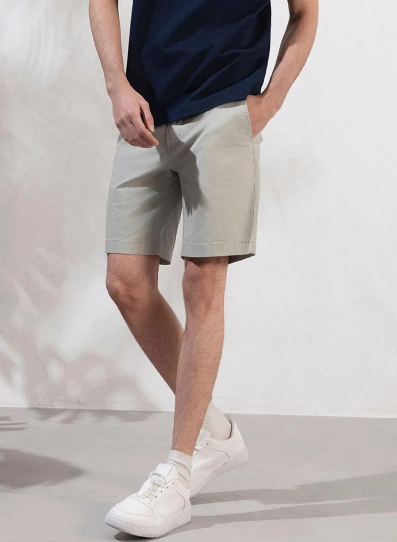 Men's Slim Fit Twill Bermuda Shorts