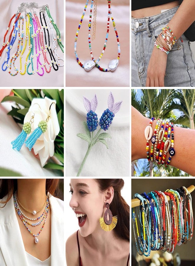 MIKIMIQI 2200pcs Glass Seed Beads Bulk - 4mm 6/0 Pony Spacer Beads for Jewelry Making - Hot Pink - Image 5