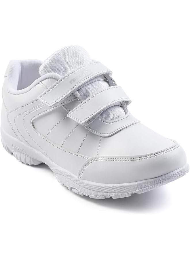 Liberty Force10 Schzone Dv Kids School Shoes With Pu Upper Pvc SoleComfortable & LightweightPadded Foam Insole Stylish & Modern Quick Wear Velcro Closure White 38 Eu - Image 2