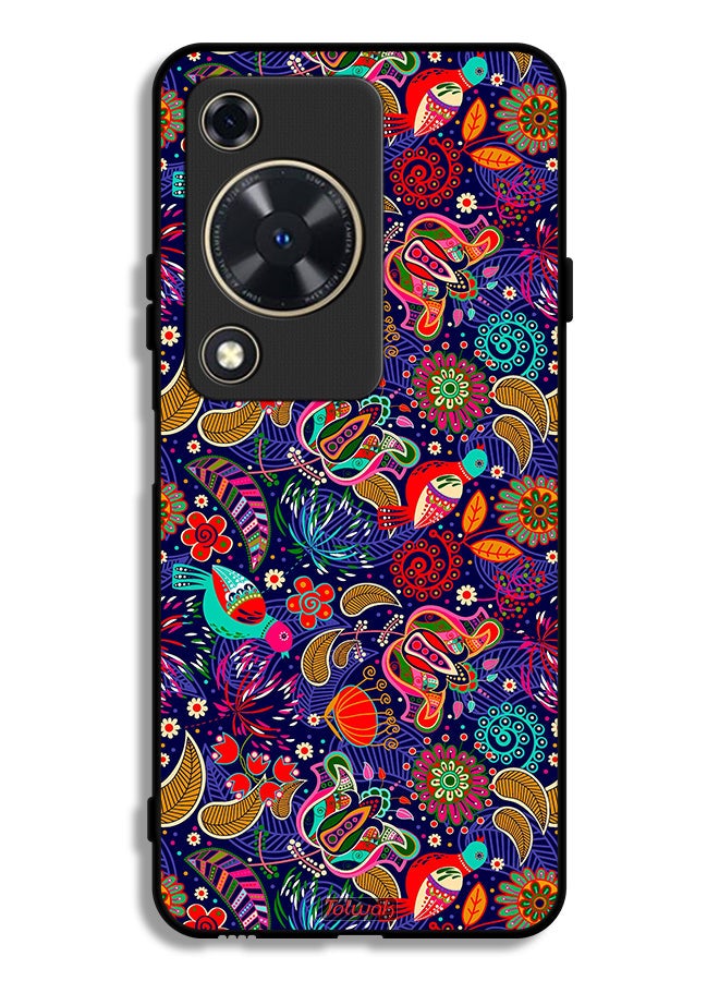Tolwak Huawei Nova Y63 Protective Case Cover Pattern Colorful Birds Leaf Flowers