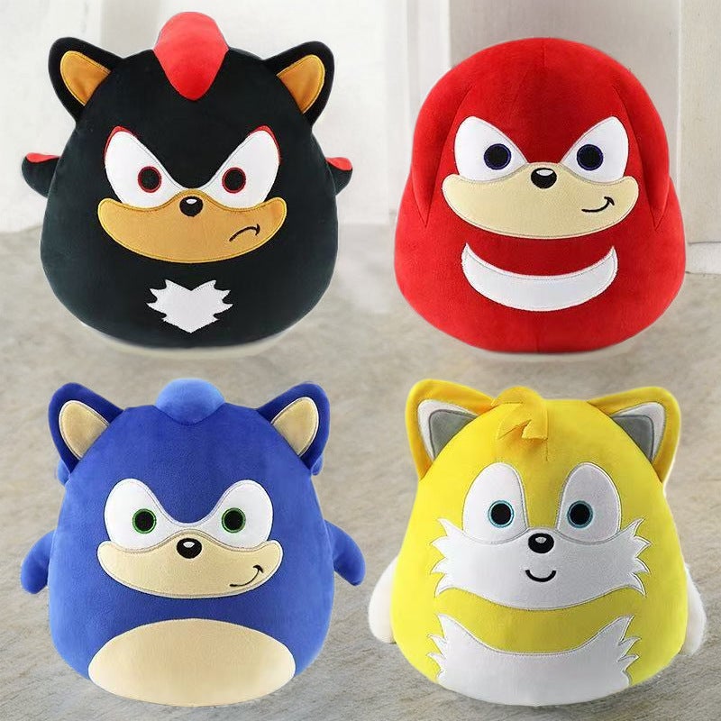Round Spiky Sonic Plush Toy - Super Sonic Non-fall Pillow - Image 1