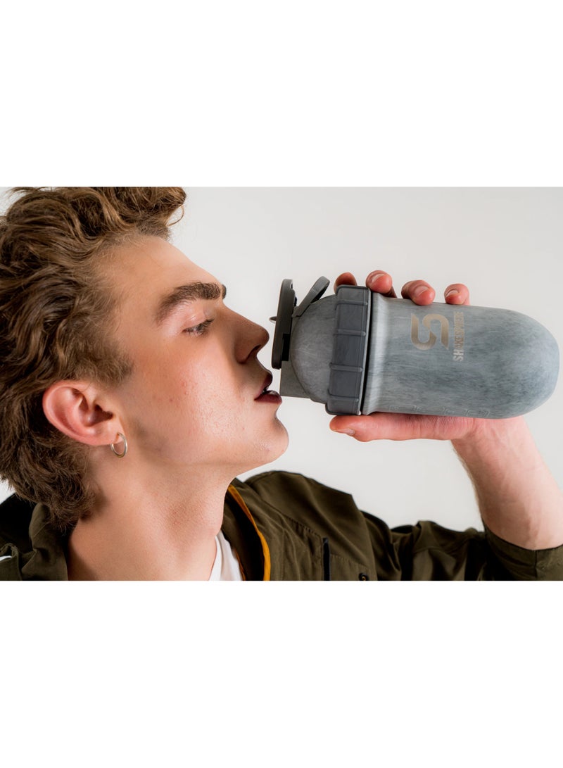 SHAKESPHERE Protein Shaker Bottle 700ml - ShakeSphere Tumbler Double Wall Steel Concrete - Image 5
