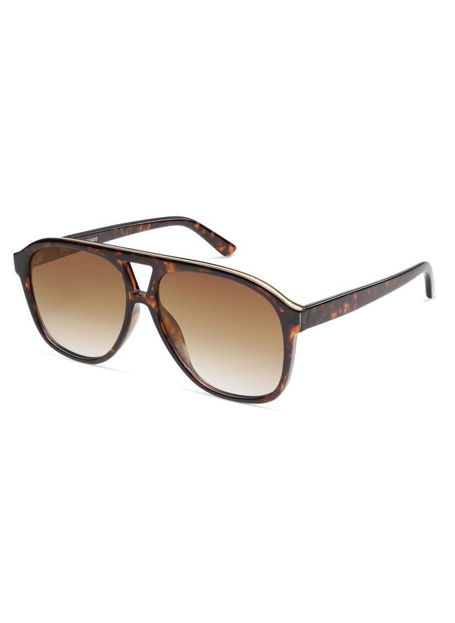 Sojos Retro Large Aviator Sunglasses For Women Men Classic Uv400 Oversized Aviators Sj2315, Brown Tortoise/Gradient Brown  - Image 1
