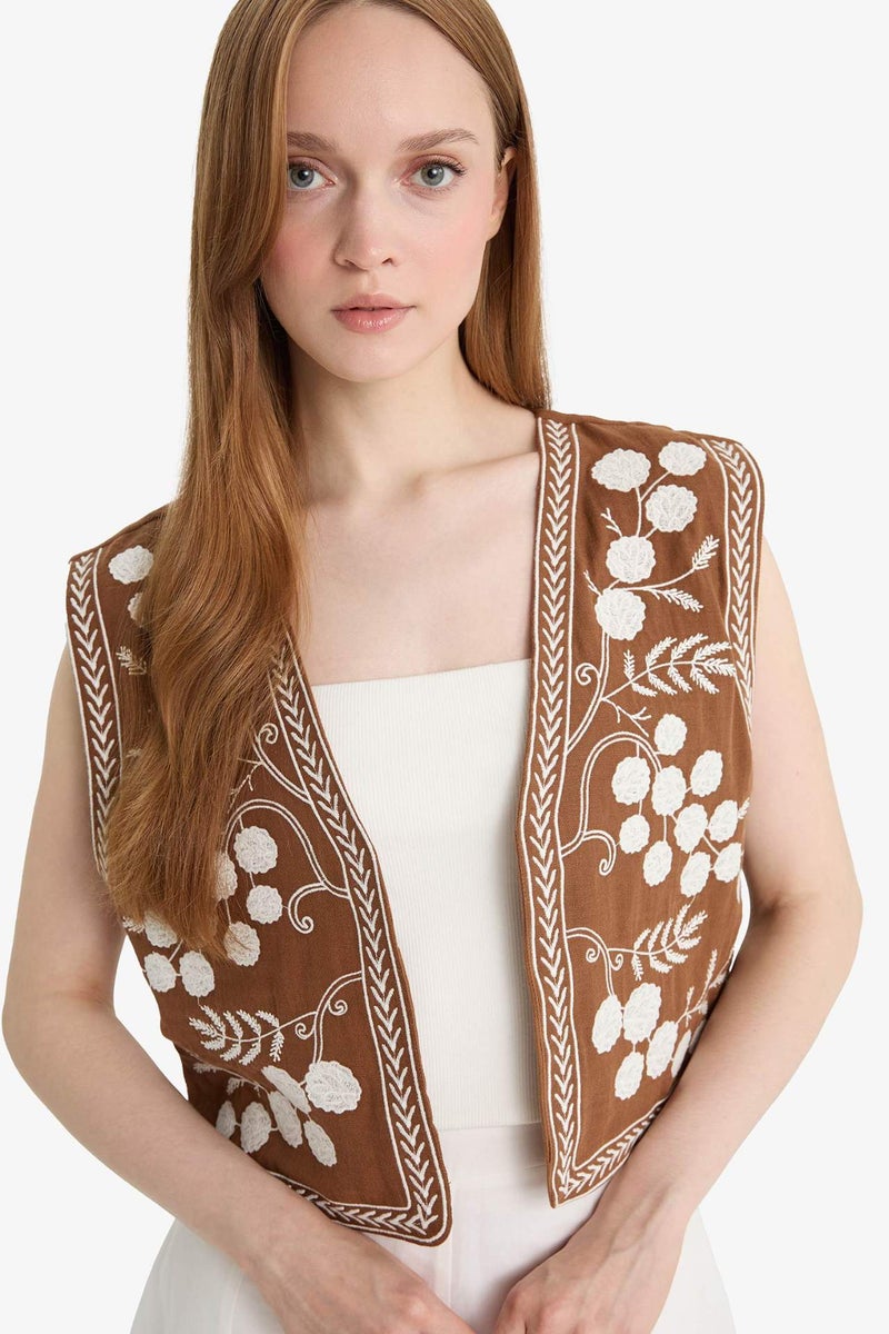 DeFacto V-Neck Muslin Vest - Image 1