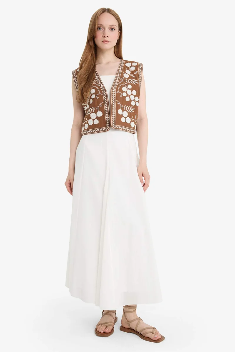 DeFacto V-Neck Muslin Vest