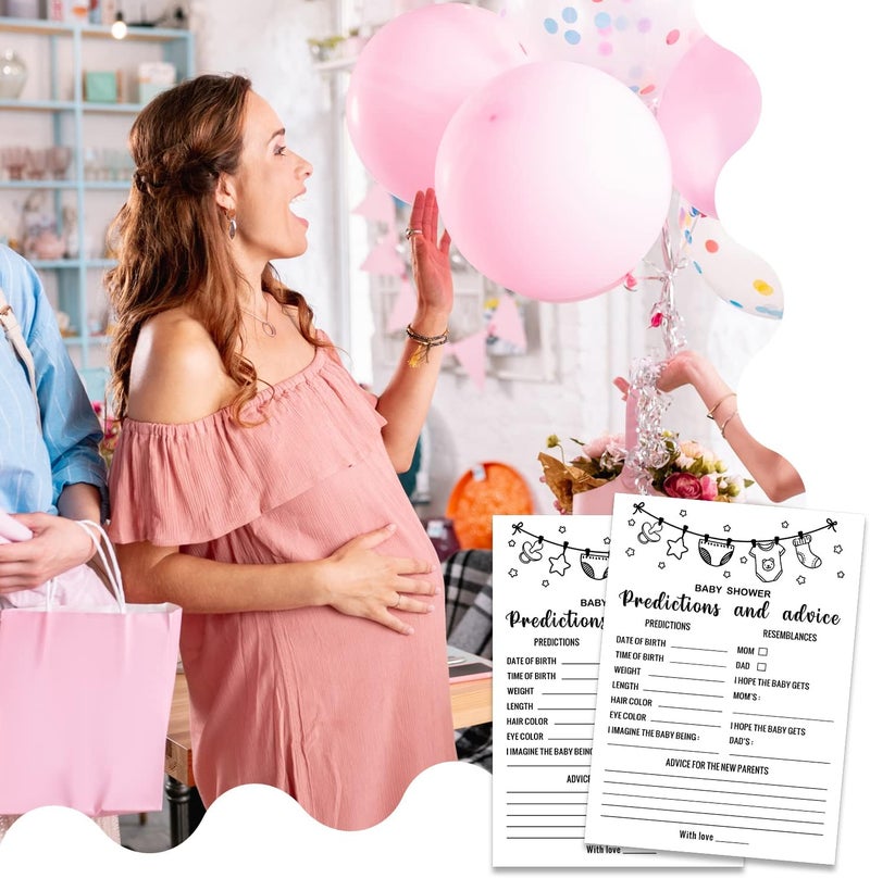 Misaidou Baby Predictions and Advice Baby Shower Game Girl or Boy Babies New Parent Message Advice Book Baby Shower Party Games Supplies  Activities 30 Game Cards Included - Image 5