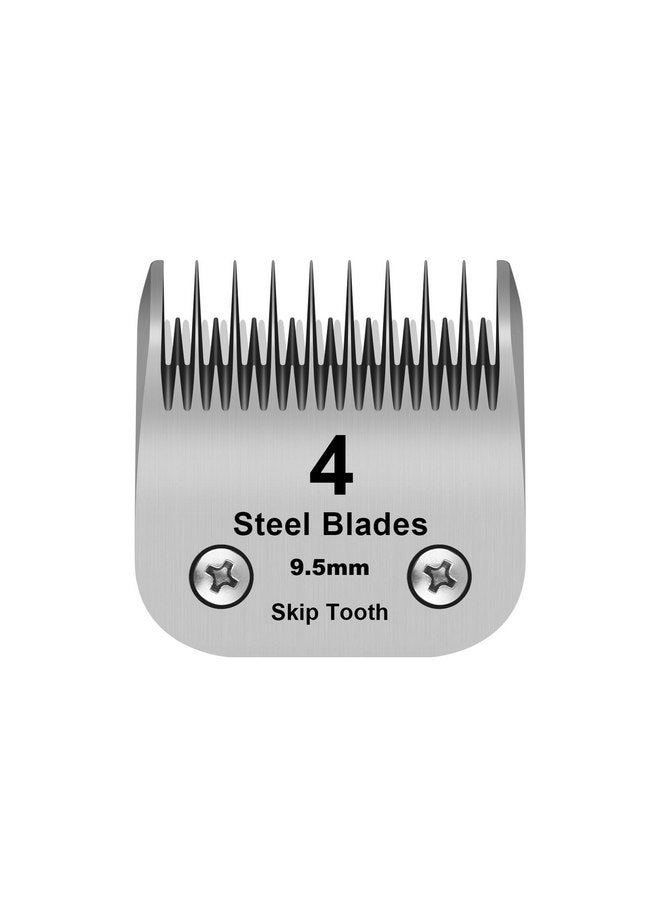 DODAER 4 Skip Tooth Detachable Pet Dog Grooming Steel Blades,Compatible with Andis,Oster A5,Wahl KM10 Series Clippers,Cut Length 3/8-Inch (9.5mm)，1 Pack - Image 1