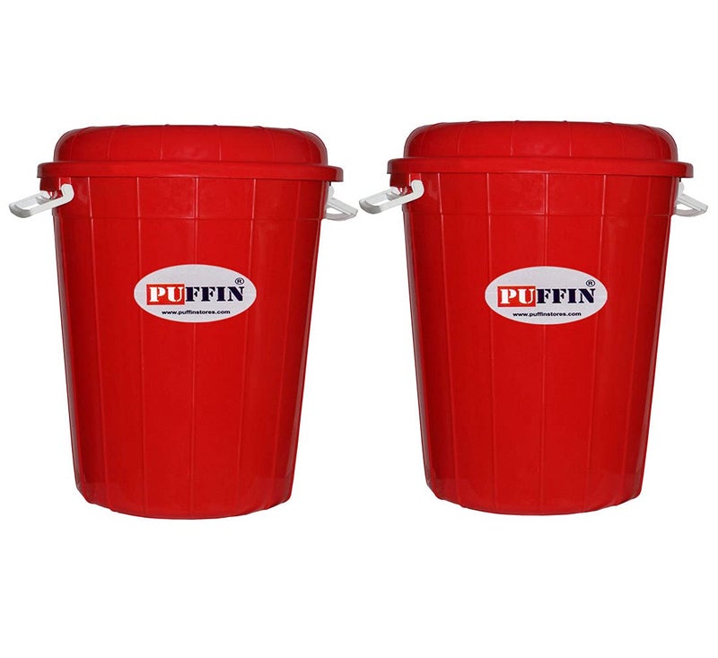 PUFFIN Multipurpose Plastic Storage-Bucket Drum (2, 80 Litre) - Image 2