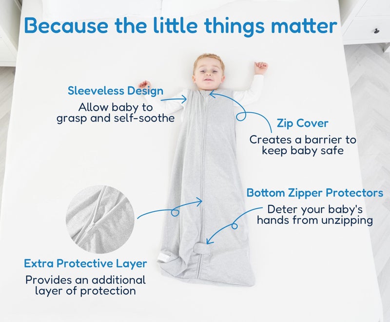 TotAha Toddler Sleep Sack 1.0 TOG for 2T-3T-4T, Soft Wearable Blanket Baby Sleep Bag with 2-Way Safe Zippers,Fluffy Extra Large Sleeping Sacks, Grey - Image 4