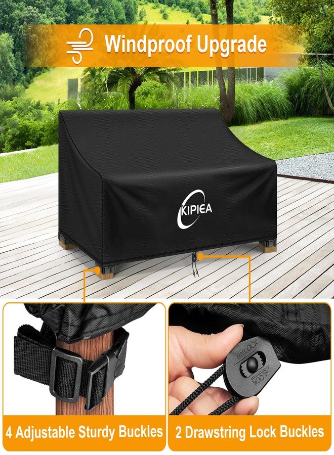 Kipiea Patio Sofa Cover, Durable Outdoor Couch Covers Waterproof Winter, 2-Seat Patio Furniture Cover Loveseat, Outdoor Sofa Covers with Anti UV and No Tears, No Fading (60"W x 34"D x 31"H) - Image 5