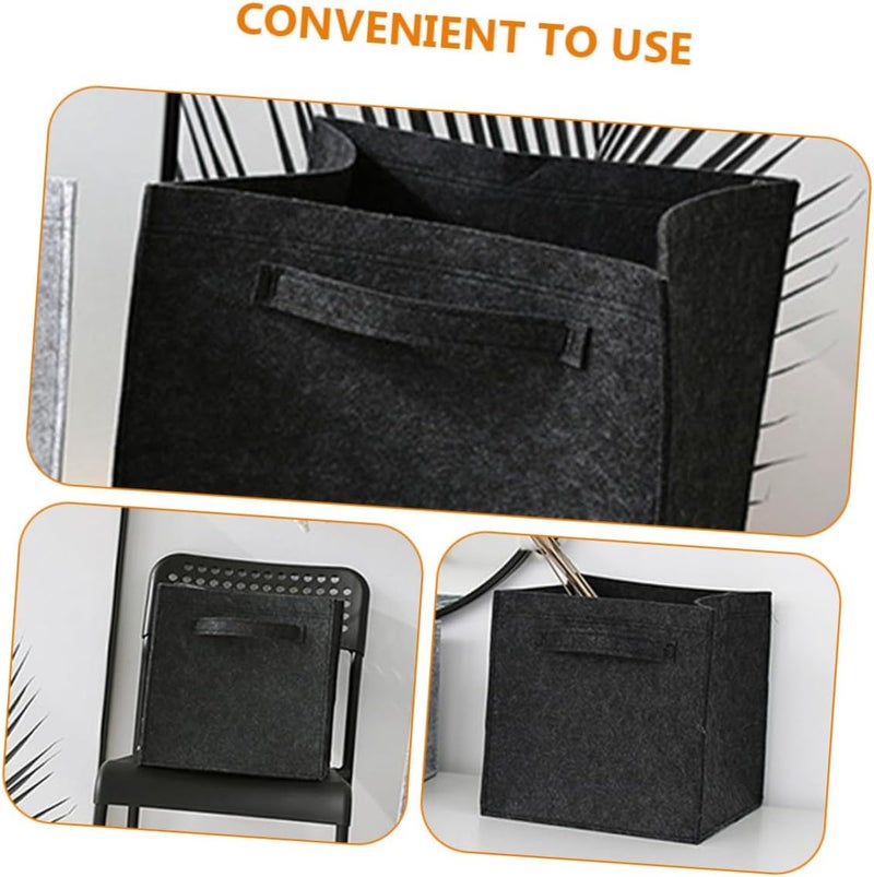 Large Foldable Laundry Hamper Felt Basket with Handles for Dirty Clothes and Storage Smooth Surface Household Organizer for Home and Dorm Sturdy Premium Design - Image 3