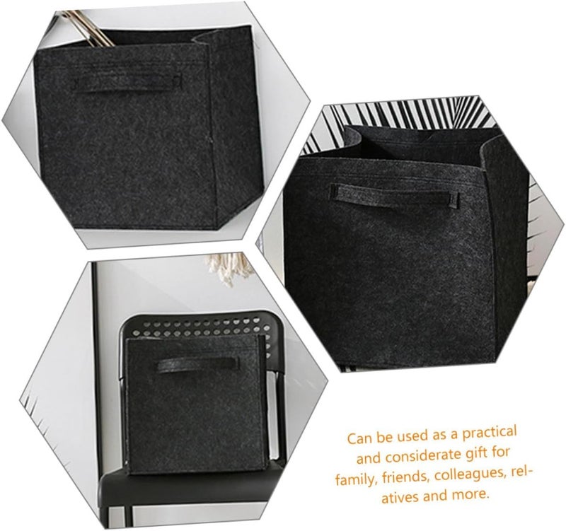 Large Foldable Laundry Hamper Felt Basket with Handles for Dirty Clothes and Storage Smooth Surface Household Organizer for Home and Dorm Sturdy Premium Design - Image 5
