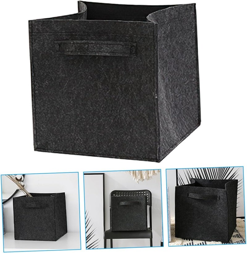Large Foldable Laundry Hamper Felt Basket with Handles for Dirty Clothes and Storage Smooth Surface Household Organizer for Home and Dorm Sturdy Premium Design - Image 4
