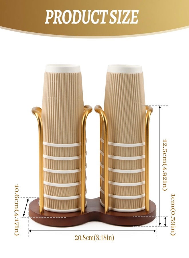 Top-spring Wood Bathroom Cup Dispenser 3 oz-8 oz Disposable Paper & Plastic Bathroom Cup Holder - Mouthwash Cup Dispenser for Bathroom Countertop - Disposable Coffee Cup Dispenser for Kitchen, Coffee Station - Image 2