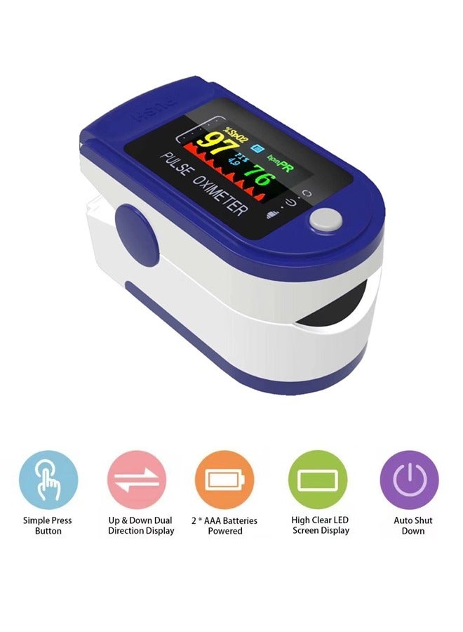Generic Finger Pulse Oximeter Oxygen Saturation Monitor - Pulse Ox Fingertip o2 Monitor for Pediatric and Adult  - Image 2
