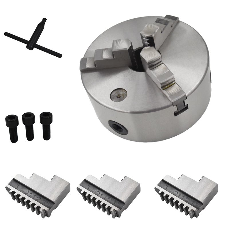 findmall 6 Inch Lathe Chuck K11160 3Jaw SelfCentering 160mm CNC Lathe Chuck