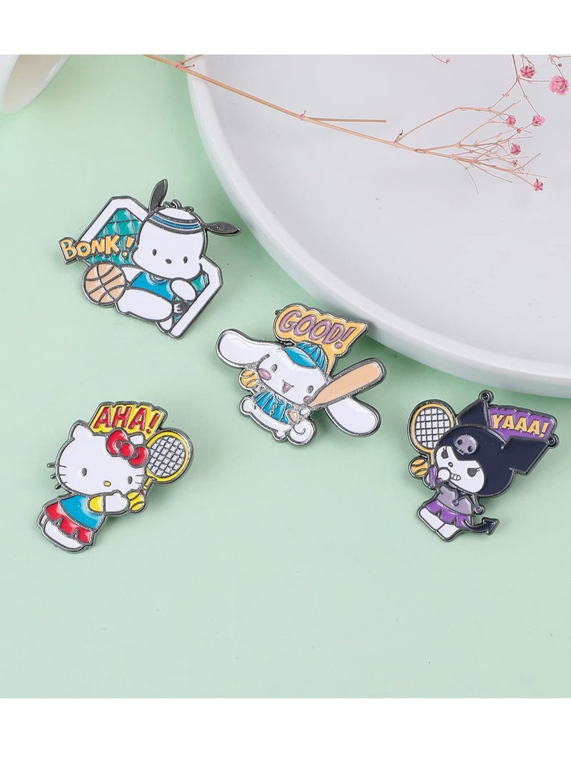 Excefore Cute Enamel Cat and Book Pins Set, Kitty Cat Enamel Lapel Pins, Kitty Badges Button Pins, Brooch Pins Cartoon Brooch Pins Lapel Badges for Clothing Bags, Jackets Hats, DIY Accessories - Image 3