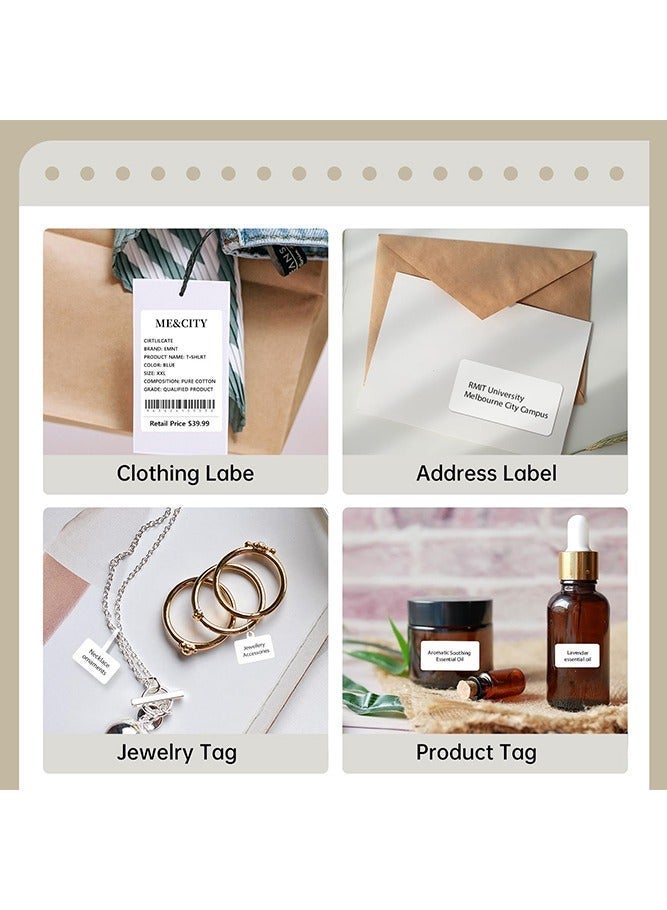 NIIMBOT B21S Bluetooth Label Maker Inkless Label Printer with 1 Roll 50*30mm White Label Sticker, Portable Thermal Label Maker with 20-50mm Print Width, Great for Clothing, Address, Business, Supermarket,  Retail Store Printing Barcods - Image 4