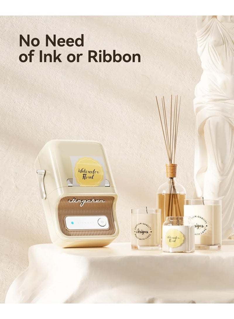 NIIMBOT B21S Bluetooth Label Maker Inkless Label Printer with 1 Roll 50*30mm White Label Sticker, Portable Thermal Label Maker with 20-50mm Print Width, Great for Clothing, Address, Business, Supermarket,  Retail Store Printing Barcods - Image 5