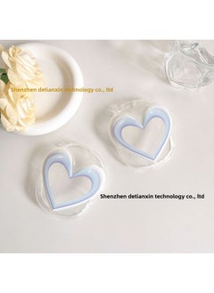 Collection Love Headphone Bag 1-10 Cute Transparent Solid Color For AirPods Max Headphone Case-Specifications:Axejb_9 Light Blue Edge Love Heart