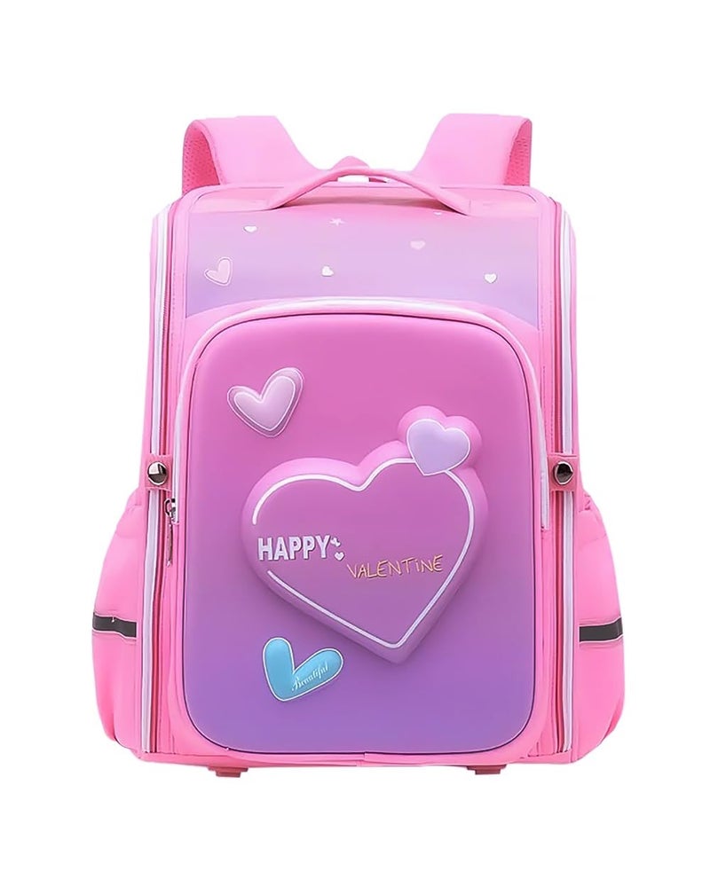 TONY STARK Backpack 41cm height for big Kids, 3D Embossed Design, Stylish and Durable Water-Resistant school Bag for Boys and Girls, Cute Cartoon Style, Ideal for Ages 5-12 (HeartWish Sparkle) - Image 1