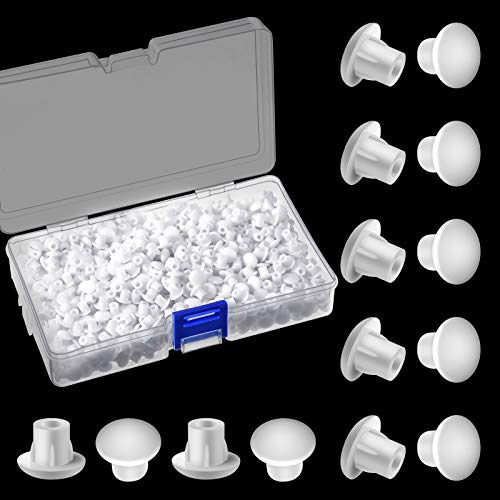 Jetec Jetec 300 Pieces 316 Plastic Plugs for Round Hole Shelf Cap Cabinet Hole Cover Cupboard Shelf Pegs for in Furniture Cabinet Cupboard Shelves 