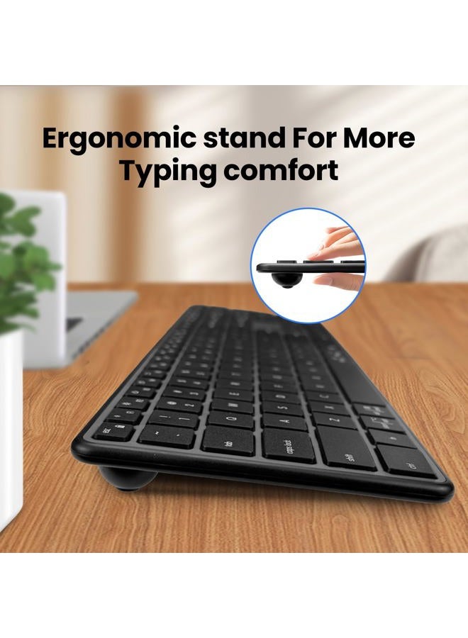 Bnnwa K925 Wireless Bluetooth Keyboard, Full Size with Number Pad, Quiet Typing, Multi-Device Connection for Windows/PC/Laptop/Phone - Image 2