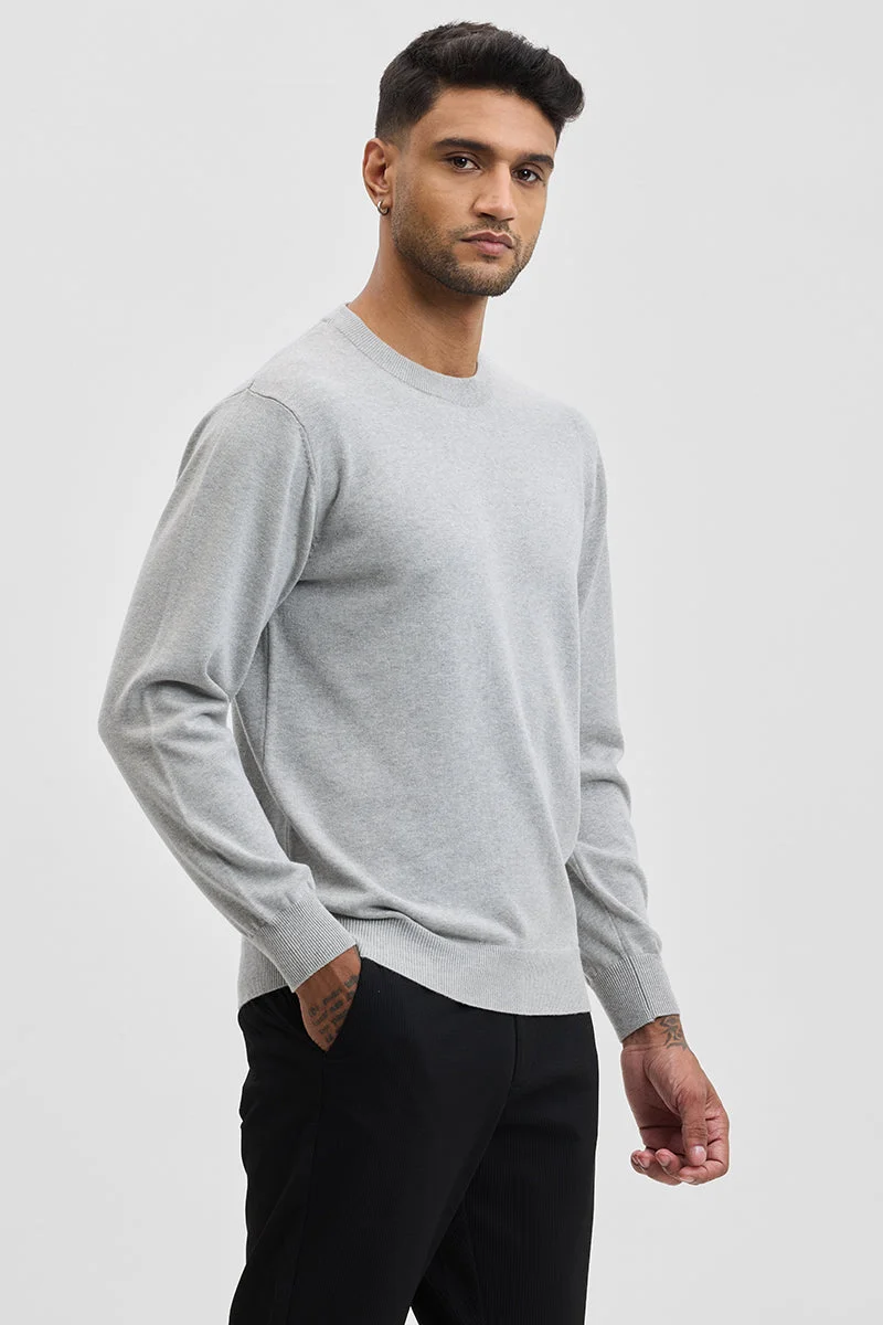 SNITCH Solid Slim Fit Sweater