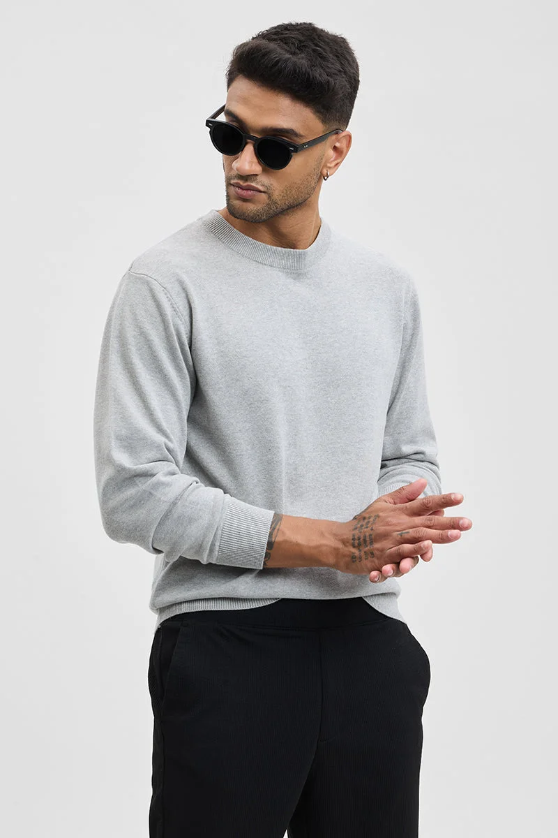 SNITCH Solid Slim Fit Sweater