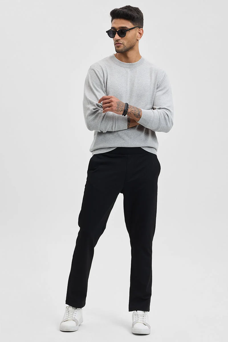 SNITCH Solid Slim Fit Sweater
