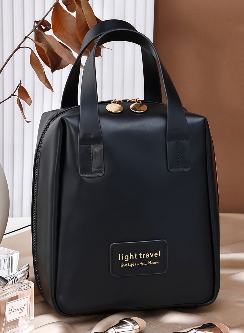 شنطة مكياج شنطة مكياج للسفر شنطة مكياج حقيبة مكياج صغيرة جديد أسود - Image 3