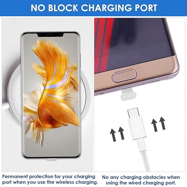 MAK Type C Charging Port Transparent Dust Protection Caps, USB C Anti-Lost Dust Plugs Silicone Protectors Type C Plug Covers with Removable Adhesive Compatible with Mobile, Laptop (6Pcs) - Image 4