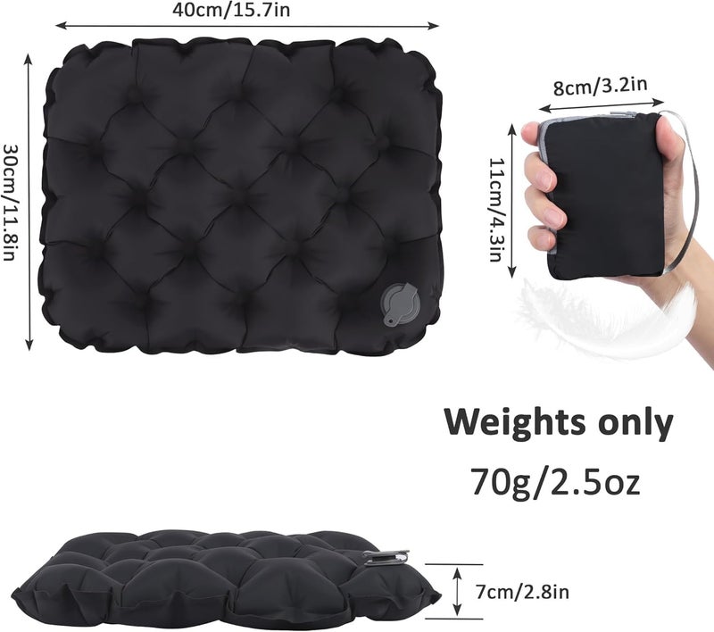 Inflatable Air Cushion Seat, Portable Travel Seat Pad with Adjustable Air Pressure, Comfortable Cushion for Office Chair, Camping, and Long Sitting Relief - Image 2