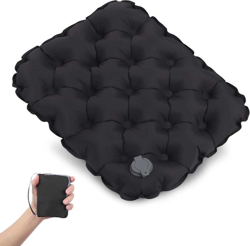 Inflatable Air Cushion Seat, Portable Travel Seat Pad with Adjustable Air Pressure, Comfortable Cushion for Office Chair, Camping, and Long Sitting Relief - Image 1