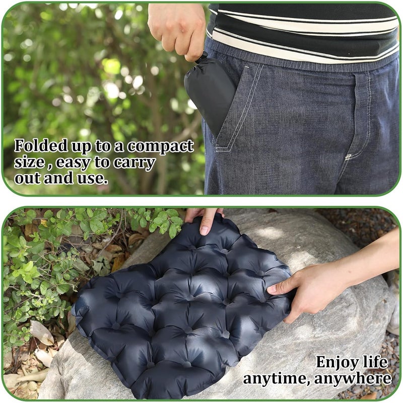Inflatable Air Cushion Seat, Portable Travel Seat Pad with Adjustable Air Pressure, Comfortable Cushion for Office Chair, Camping, and Long Sitting Relief - Image 4